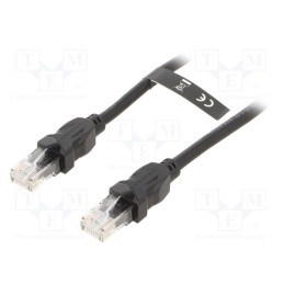 1 pcs x VENTION - IBBBN - Patch cord, U/UTP, 6, Cu, PVC, black, 15m, RJ45 plug,both sides