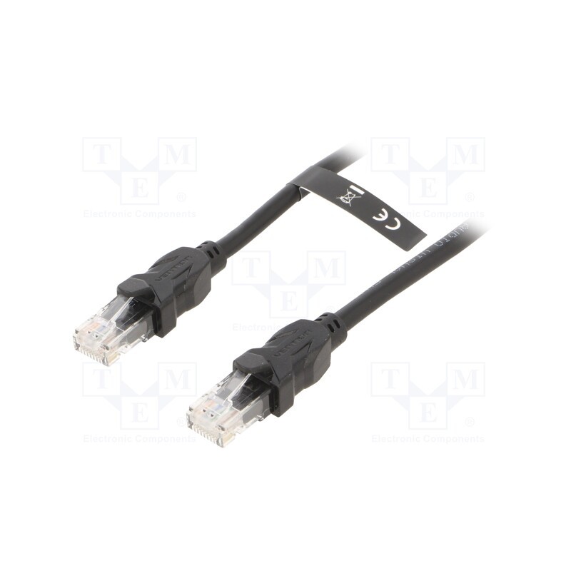 1 pcs x VENTION - IBBBN - Patch cord, U/UTP, 6, Cu, PVC, black, 15m, RJ45 plug,both sides