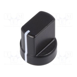 1 pcs x MENTOR - 5580.4631 - Knob, with pointer, aluminium, Øshaft: 4mm, Ø12.2x14mm, black