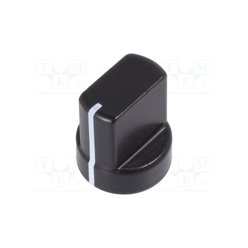 1 pcs x MENTOR - 5580.4631 - Knob, with pointer, aluminium, Øshaft: 4mm, Ø12.2x14mm, black