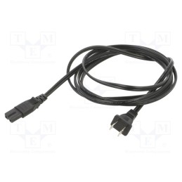 1 pcs x Qualtek Electronics - 223083-01 - Cable, 2x18AWG, IEC C7 female,NEMA 1-15 (A) plug, PVC, 2.4m, 7A