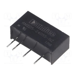 1 pcs x AIMTEC - AM2DS-2405S-NZ - Converter: DC/DC, 2W, Uin: 21.6÷26.4V, Uout: 5VDC, Iout: 400mA, SIP7