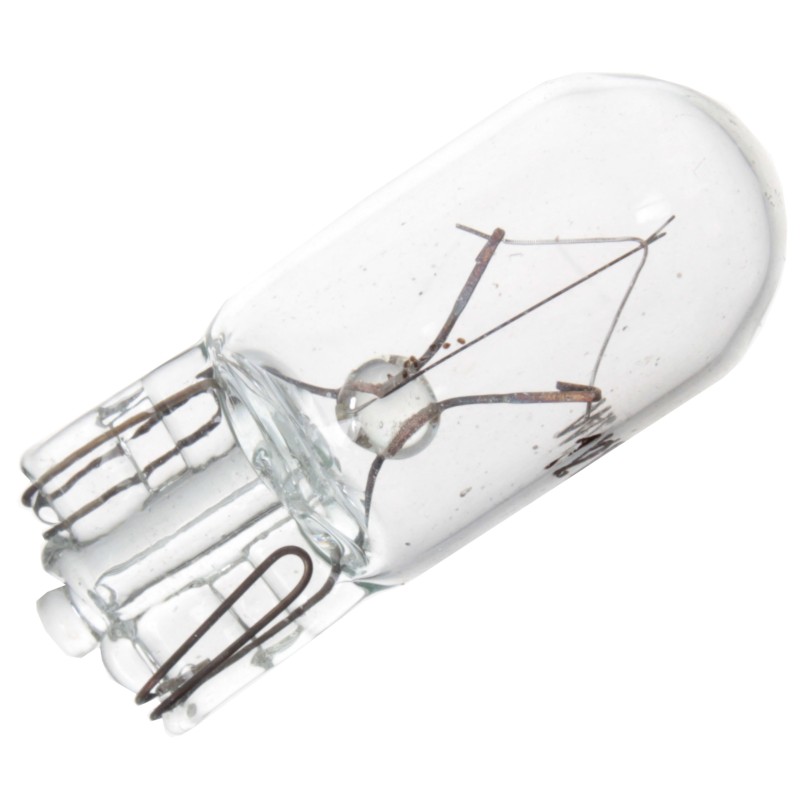 Bulb, all glass, plug-in, 12v 10w, t13, parking