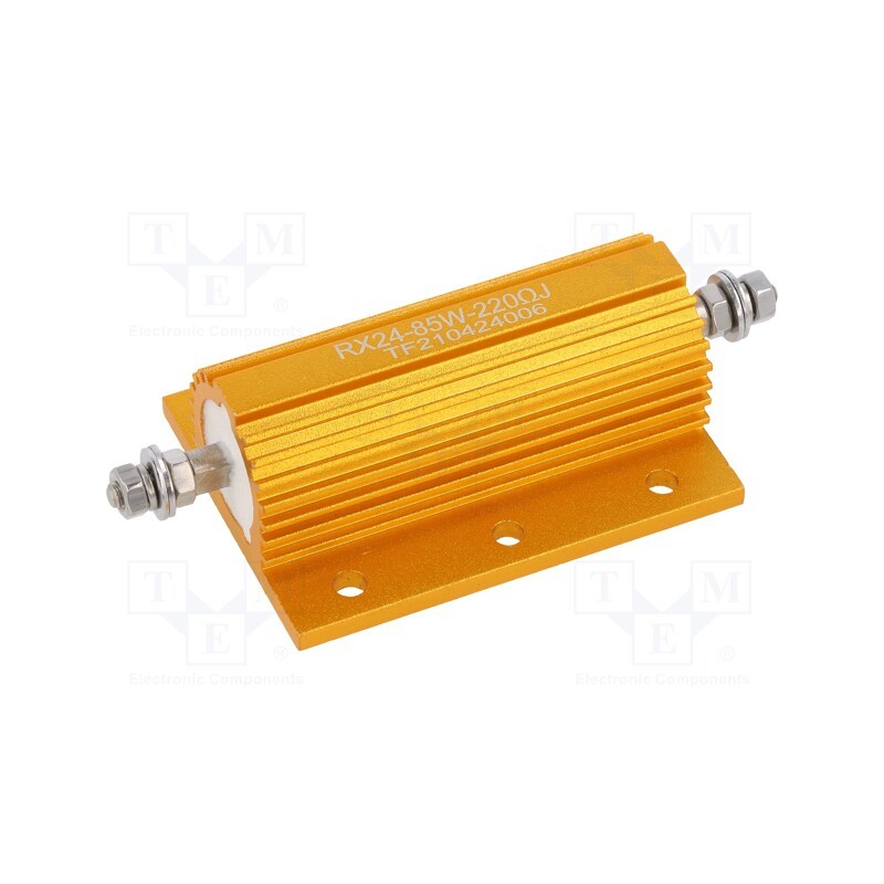 1 pcs x SR PASSIVES - AHP85W-220RJ - Resistor: wire-wound, with heatsink, 220Ω, 85W, ±5%, 50ppm/°C