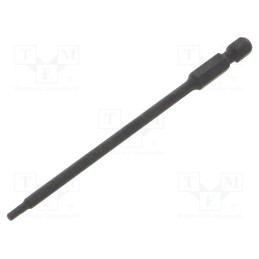 1 pcs x KING TONY - 711125H - Screwdriver bit, hex key, HEX 2,5mm, Overall len: 110mm