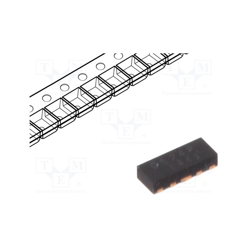 3 pcs x SEMTECH - RCLAMP0524PA.TCT - Diode: diode arrays, 6V, 1A, 150W, bidirectional, SLP2510P8, Ch: 4