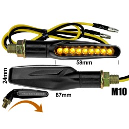 2x slim LED turn signals, direction flashers