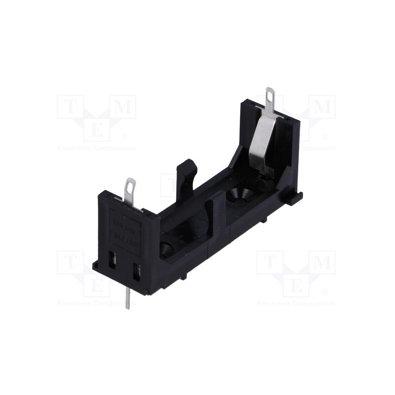 1 pcs x BULGIN - BX0035 - Holder, AA,R6, Batt.no: 1, soldering lugs, black, UL94V-0, -30÷70°C
