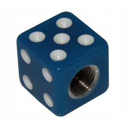Wheel valve caps quad atv blue 2 dice