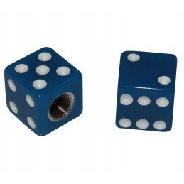 Wheel valve caps quad atv blue 2 dice