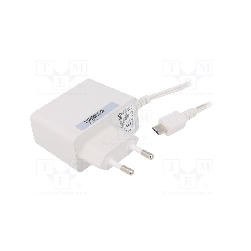 1 pcs x POS - POSC05200A-WH-MICRO - Power supply: switched-mode, plug, 5VDC, 2A, 10W, Plug: EU, 78.7%