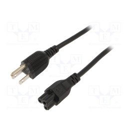 1 pcs x SUNNY - C5U18 - Cable, 3G0.75mm2, IEC C5 female,NEMA 5-15 (B) plug, PVC, 1.8m