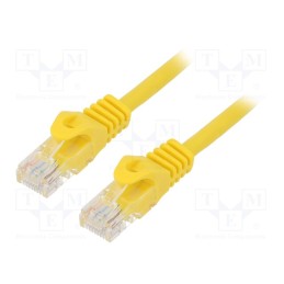 1 pcs x GEMBIRD - PP6U-1M/Y - Patch cord, U/UTP, 6, stranded, CCA, PVC, yellow, 1m, 26AWG