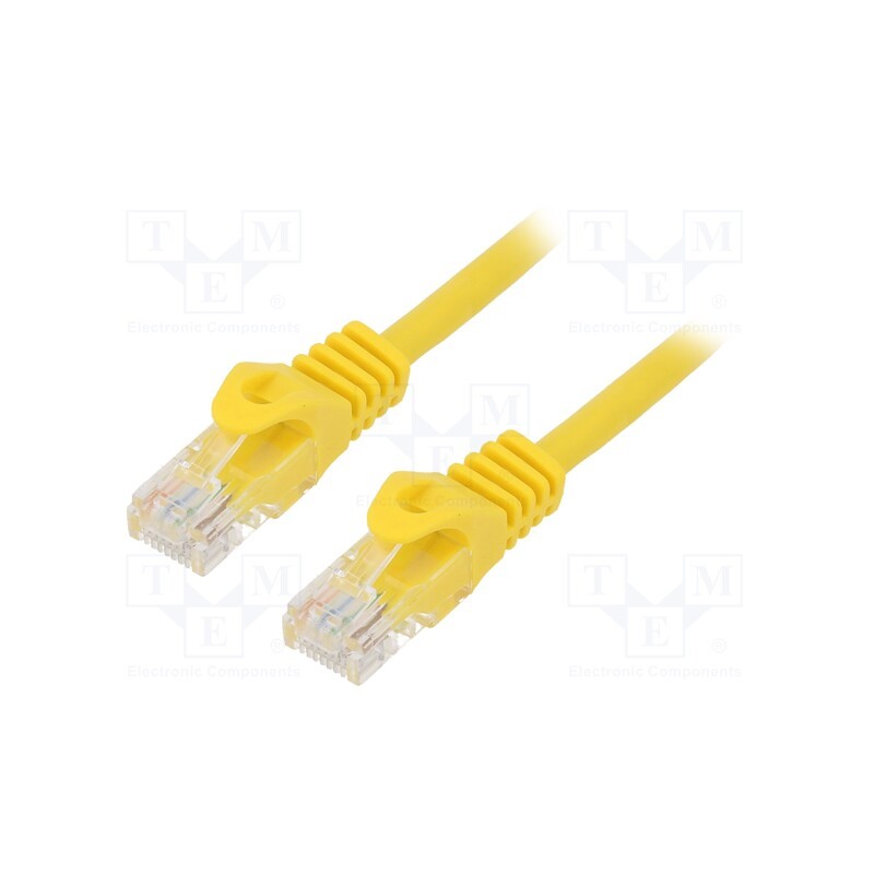 1 pcs x GEMBIRD - PP6U-1M/Y - Patch cord, U/UTP, 6, stranded, CCA, PVC, yellow, 1m, 26AWG