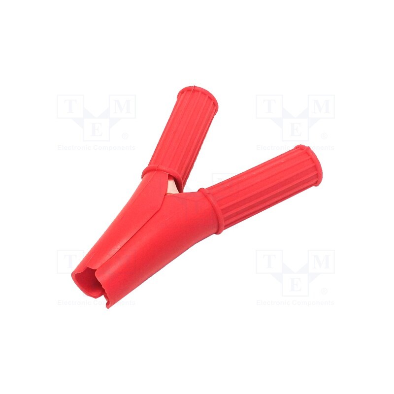1 pcs x MUELLER ELECTRIC - BU-46C-2L - Crocodile clip, 75A, Grip capac: max.29mm, Overall len: 79mm, red
