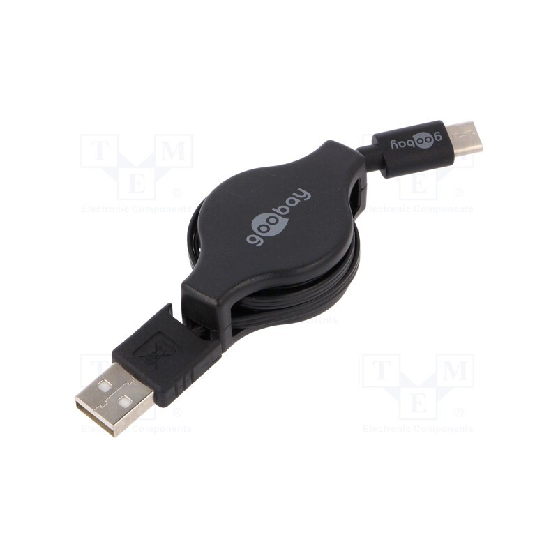 1 pcs x Goobay - 45743 - Cable, USB 2.0, USB A plug,USB C plug, 1m, black