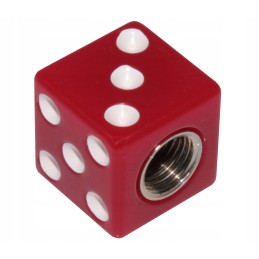 Wheel valve caps quad atv red 2x dice
