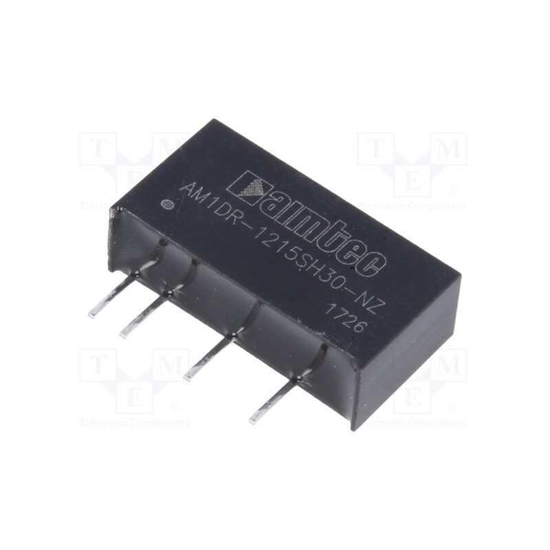 1 pcs x AIMTEC - AM1DR-1215SH30-NZ - Converter: DC/DC, 1W, Uin: 11.4÷12.6V, Uout: 15VDC, Iout: 67mA, SIP7