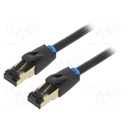 1 pcs x VENTION - IKBBG - Patch cord, S/FTP, Cat 8, stranded, OFC, PVC, black, 1.5m, Cores: 8