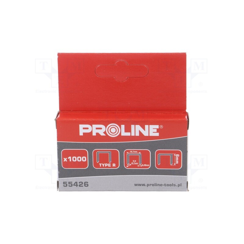 1 pcg x PROLINE - 55426 - Staples, Width: 12.7mm, L: 6mm, 1000pcs, PRE-55042