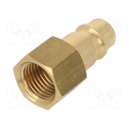 1 pcs x METABO - 901026017 - Thread plug-in EURO, nipple, brass, Int.thread: 1/4'