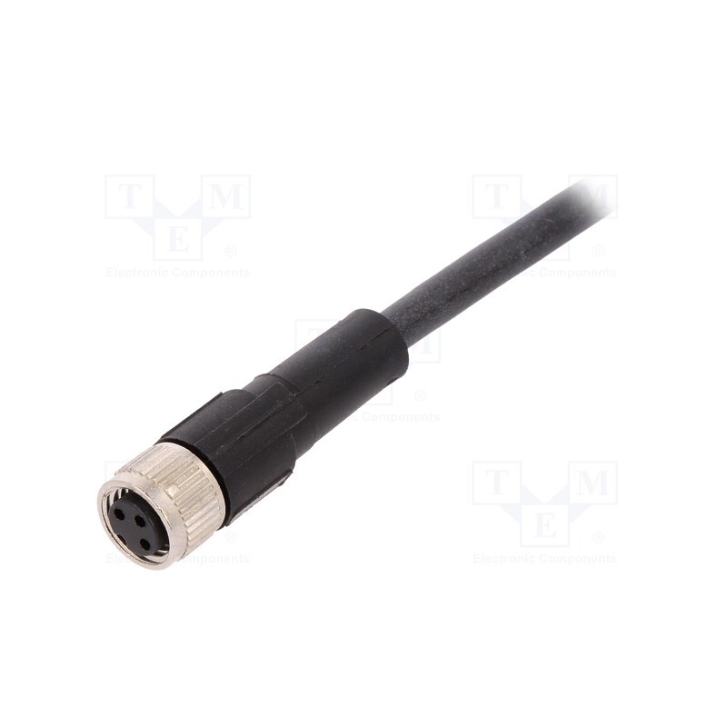 1 pcs x LAPP - AB-C3-10,0PUR-M8FS - Connection lead, M8, PIN: 3, straight, 10m, plug, 60VAC, 4A, -25÷80°C