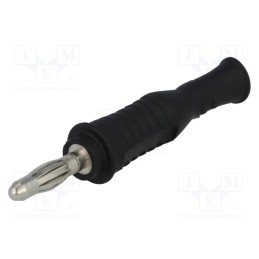 1 pcs x ELECTRO-PJP - 1069-PRO-SW - Plug, 4mm banana, 36A, 70VDC, black, non-insulated, 2mΩ, 4AWG÷2AWG