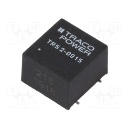 1 pcs x TRACO POWER - TRS 2-0915 - Converter: DC/DC, 2W, Uin: 4.5÷13.2V, Uout: 24VDC, Iout: 83mA, SMD