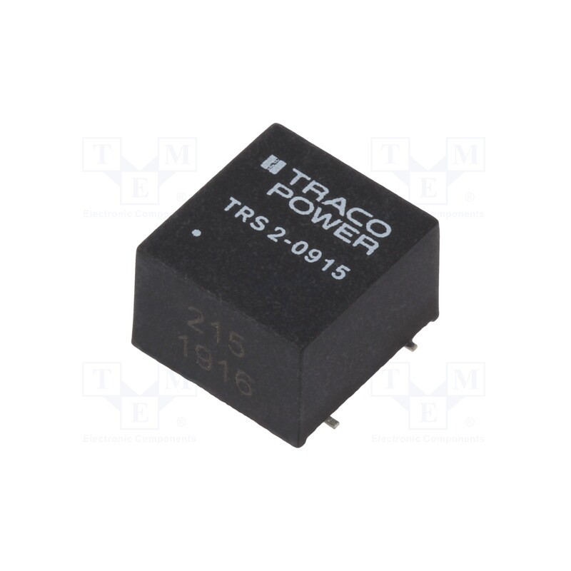 1 pcs x TRACO POWER - TRS 2-0915 - Converter: DC/DC, 2W, Uin: 4.5÷13.2V, Uout: 24VDC, Iout: 83mA, SMD
