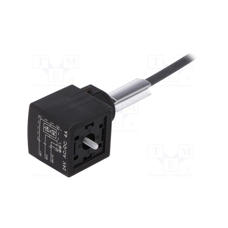 1 pcs x LAPP - AB-C3-2,0PUR-A-1L-S - Connection lead, PIN: 3, A, 2m, 24VAC, 4A, -15÷80°C, IP65,IP67, 24VDC