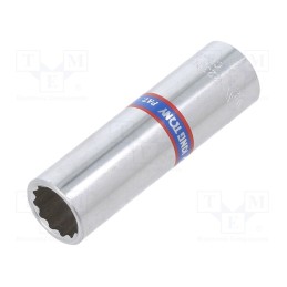 1 pcs x KING TONY - 223010M - Socket, 12-angles,socket spanner, 1/4', Socket bit length: 50mm