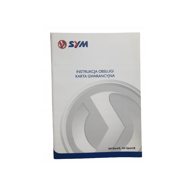 User manual, warranty card, sym jet euro x jet sportx