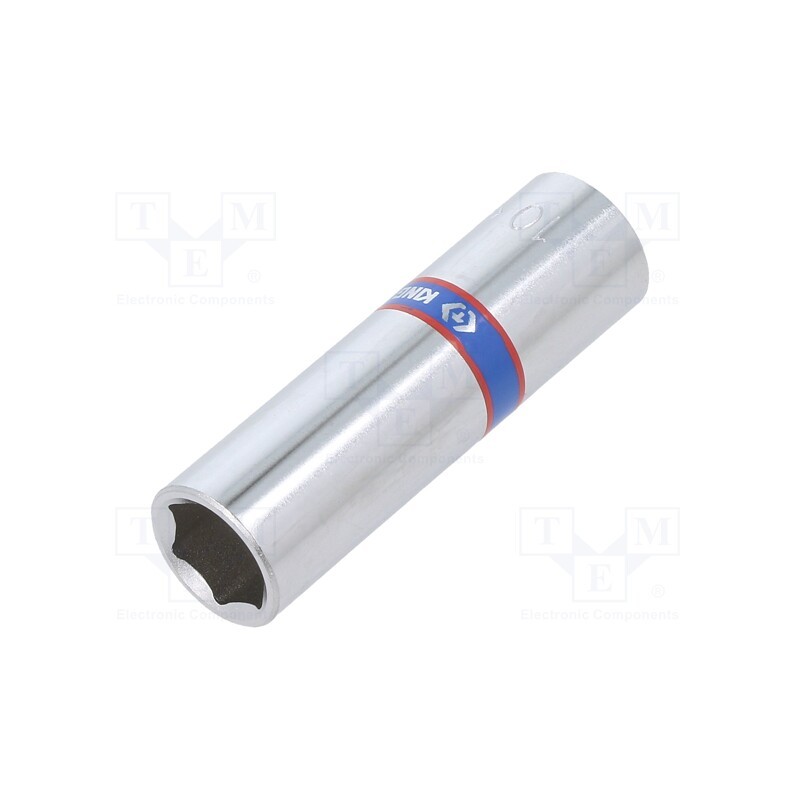 1 pcs x KING TONY - 223510M - Socket, 6-angles,socket spanner, HEX 10mm, 1/4', 50mm, long