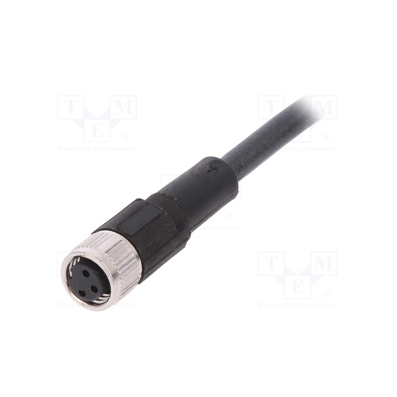 1 pcs x LAPP - AB-C3-5,0PUR-M8FS - Connection lead, M8, PIN: 3, straight, 5m, plug, 60VAC, 4A, -25÷80°C