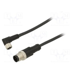 1 pcs x LAPP - AB-C3-M12MS-1,0PUR-M8FA - Connection lead, M12,M8, PIN: 3, 1m, plug, 60VAC, 3A, -25÷80°C, PUR