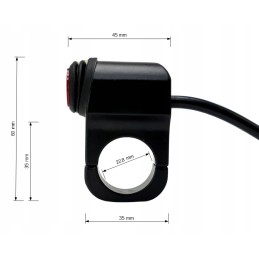 CNC illuminated switch switch, black, 22 mm