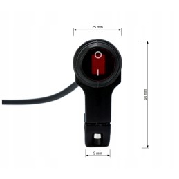 CNC illuminated switch switch, black, 22 mm