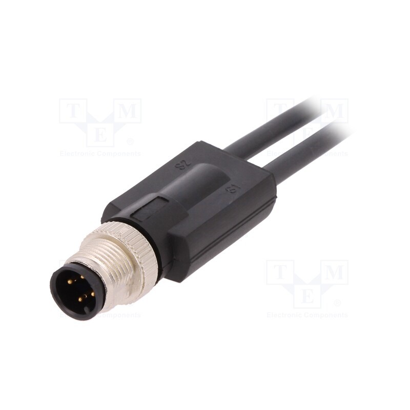 1 pcs x LAPP - AB-C3-M12Y-2,0PUR - Connection lead, M12, PIN: 4, 2m, plug, 250VAC, 4A, -25÷80°C, PUR