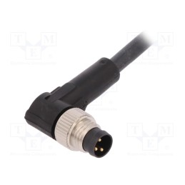1 pcs x LAPP - AB-C3-M8MA-2,0PUR - Connection lead, M8, PIN: 3, angled, 2m, plug, 60VAC, 4A, -25÷80°C