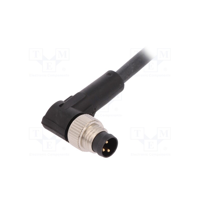 1 pcs x LAPP - AB-C3-M8MA-2,0PUR - Connection lead, M8, PIN: 3, angled, 2m, plug, 60VAC, 4A, -25÷80°C
