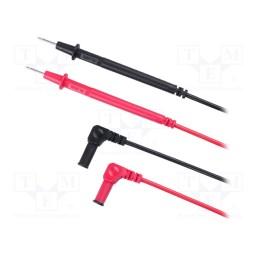1 set x UNI-T - UT890 - Test leads, Umax: 1kV, Imax: 20A, black,red, 2pcs.