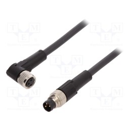 1 pcs x LAPP - AB-C3-M8MS-1,0PUR-M8FA - Connection lead, M8, PIN: 3, 1m, plug, 60VAC, 4A, -25÷80°C, PUR, 60VDC