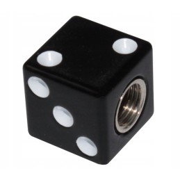 Wheel valve caps for quad atv, black dice