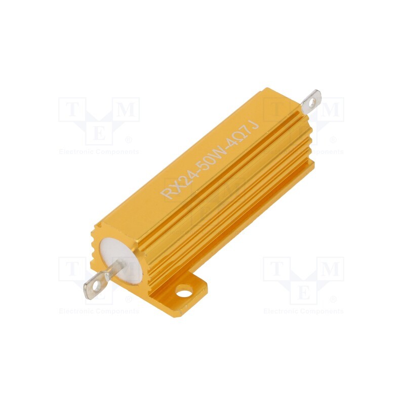 1 pcs x SR PASSIVES - AHP50W-4R7J - Resistor: wire-wound, with heatsink, 4.7Ω, 50W, ±5%, 50ppm/°C