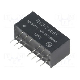 1 pcs x RECOM - RS3-2405S - Converter: DC/DC, 3W, Uin: 18÷36V, Uout: 5VDC, Iout: 600mA, SIP8