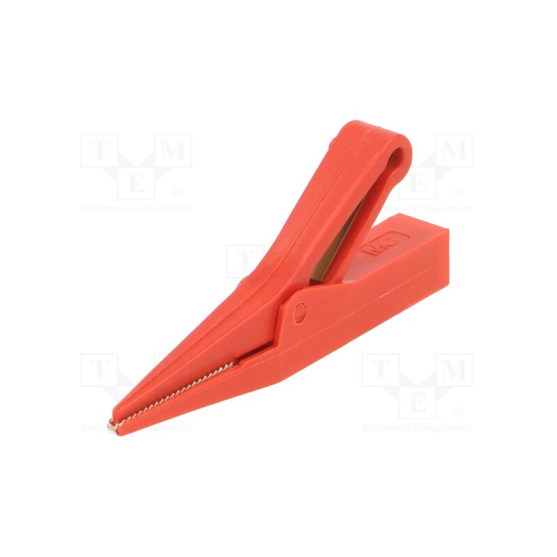 1 pcs x STu00c4UBLI - 64.9209-22 - Crocodile clip, 10A, red, Grip capac: max.9.5mm, Socket size: 4mm
