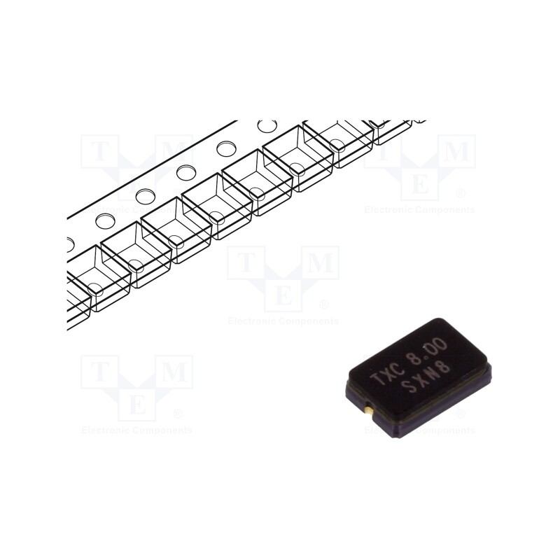 1 pcs x TXC - AA-8.000MDMK-T - Resonator: quartz, 8MHz, 20pF, SMD, 5x3.2x1.2mm