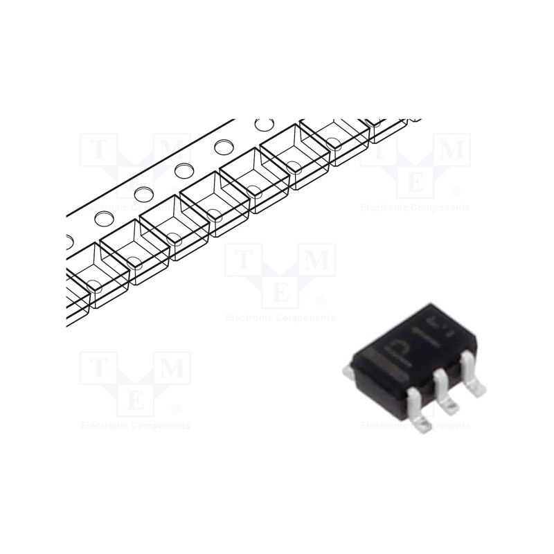 10 pcs x ROHM SEMICONDUCTOR - UMP1NTR - Diode: switching, SMD, 80V, 25mA, 4ns, SOT353, Ufmax: 0.9V, 150mW