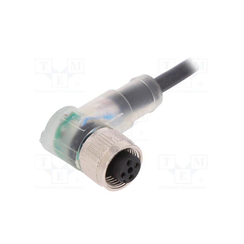 1 pcs x LAPP - AB-C4-2,0PUR-M12FA-3L - Connection lead, M12, PIN: 4, angled, 2m, plug, 24VAC, 4A, -25÷80°C