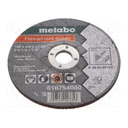 1 pcs x METABO - 616754000 -AS - Grinding wheels, Ø: 150mm, Øhole: 22.23mm, Disc thick: 6mm, steel